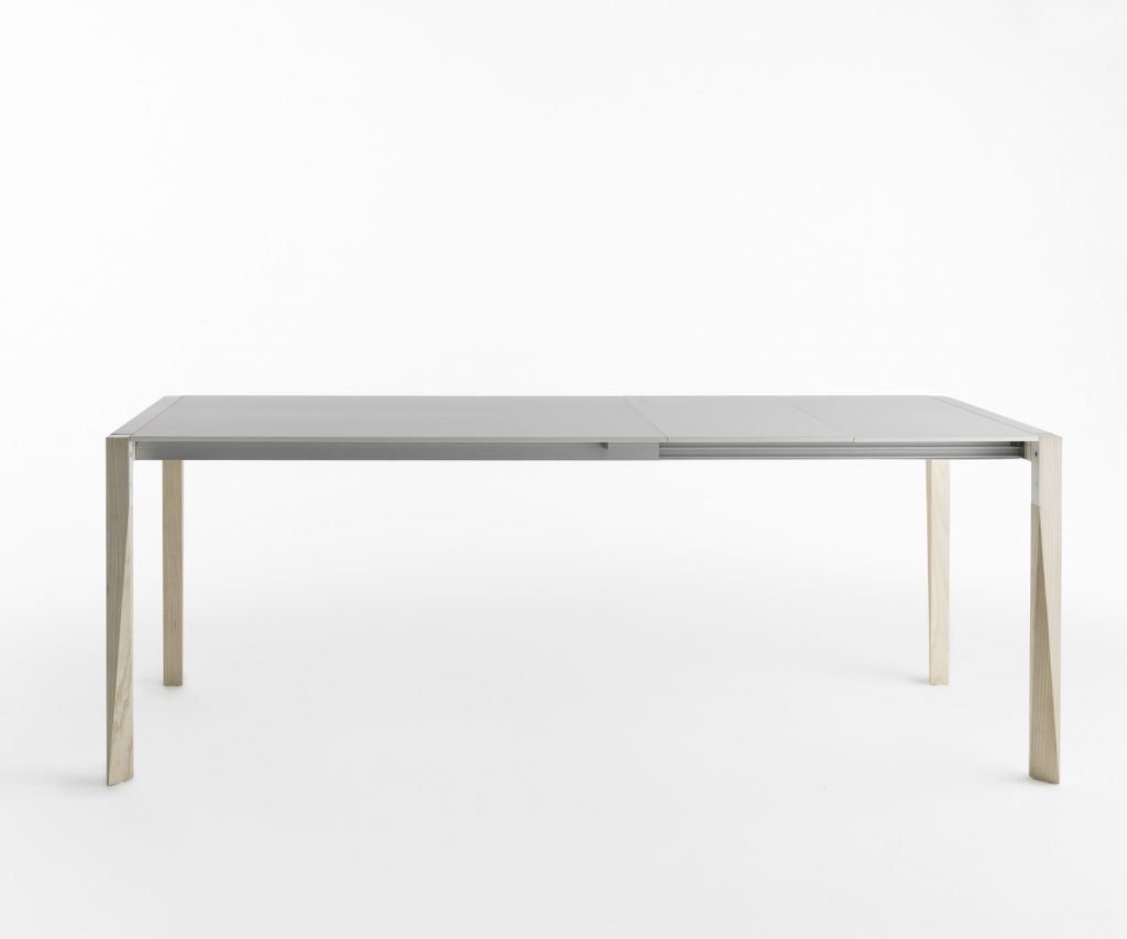 Tango Extendable • Extendable table with Fenix top and solid wood legs ...