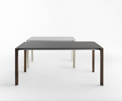 Tango Fixed • Dining table with Fenix top and solid wood legs • Horm