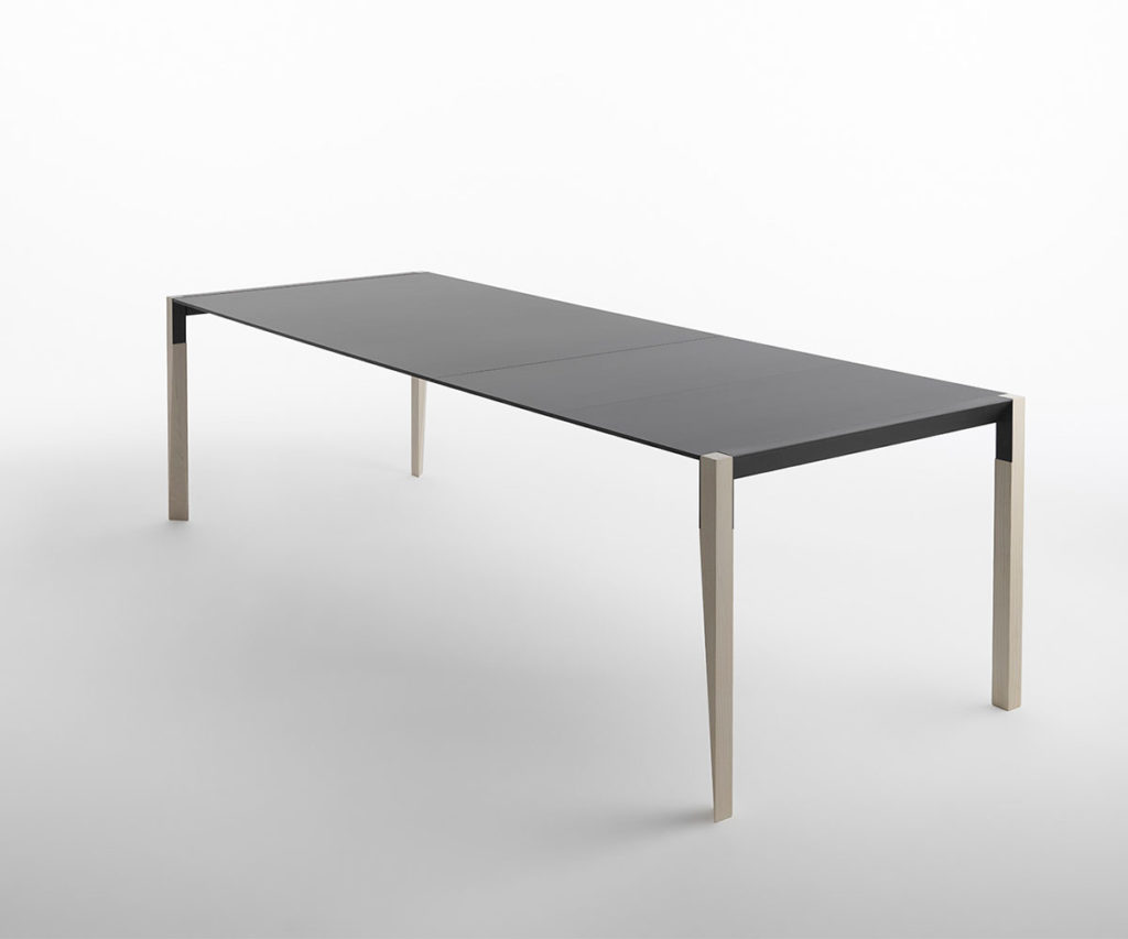 Tango Extendable • Extendable table with Fenix top and solid wood legs ...